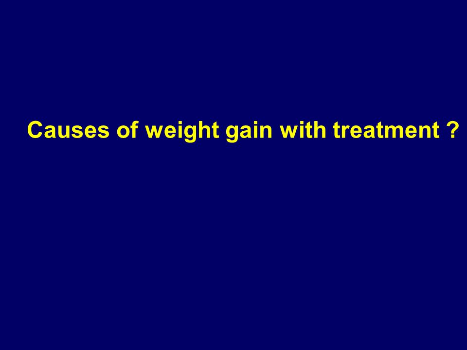Causes of weight gain with treatment