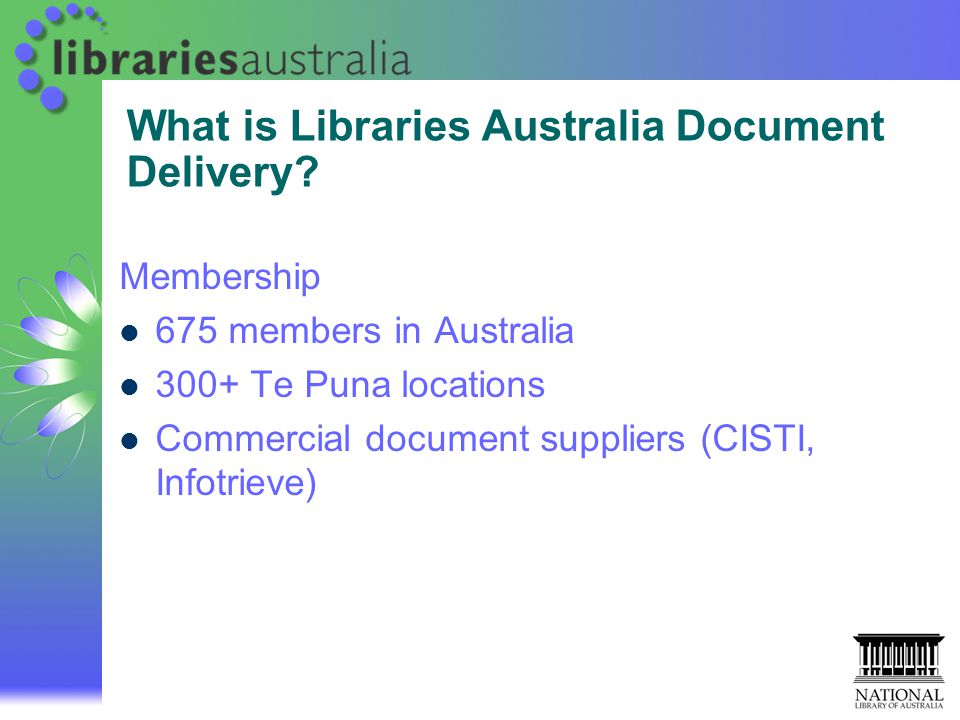 What is Libraries Australia Document Delivery.