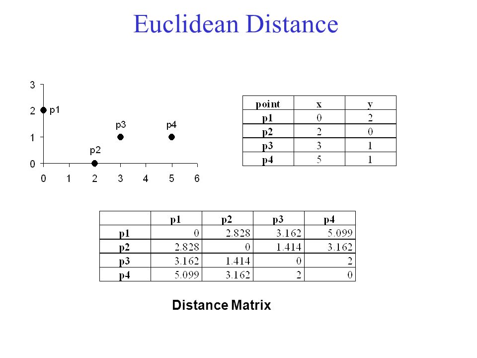 Euclidean Distance Distance Matrix
