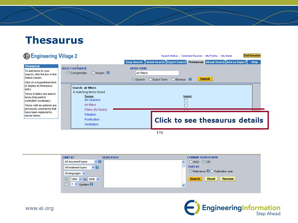 Thesaurus Click to see thesaurus details