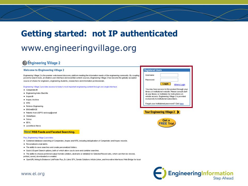 Getting started: not IP authenticated