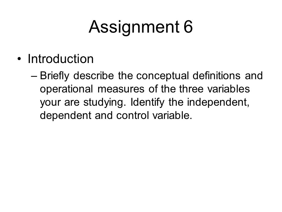 CMNS November Assignment 6 Introduction –Briefly describe the ...