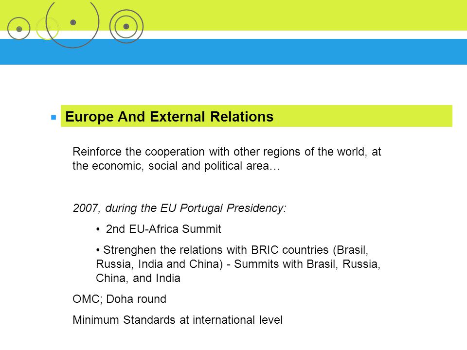 Europe And External Relations.