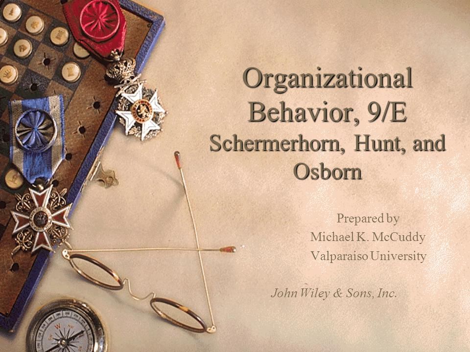 Organizational Behavior, 9/E Schermerhorn, Hunt, and Osborn Prepared by Michael K.