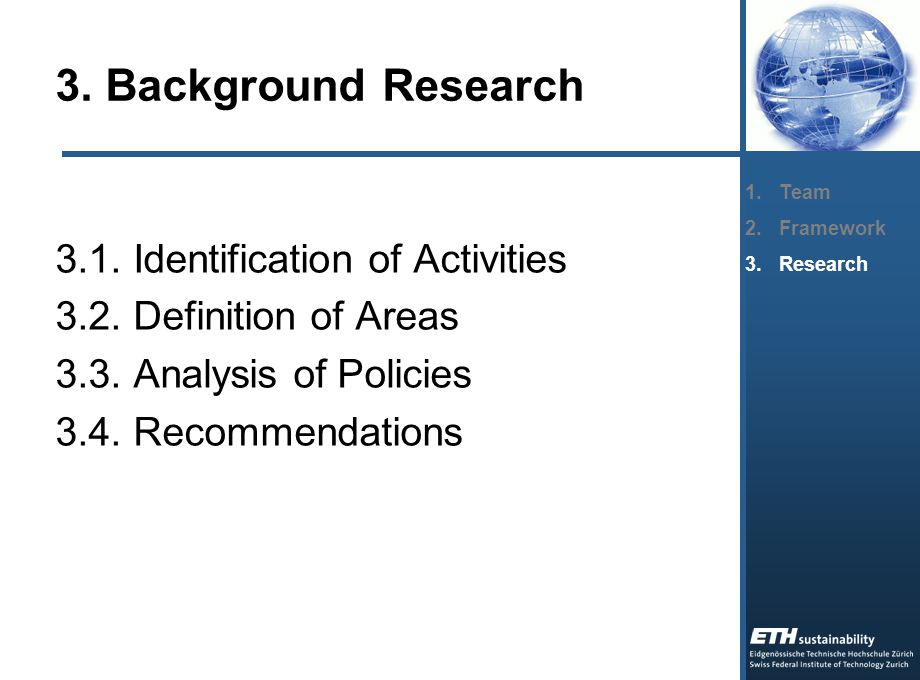 3. Background Research 3.1. Identification of Activities 3.2.