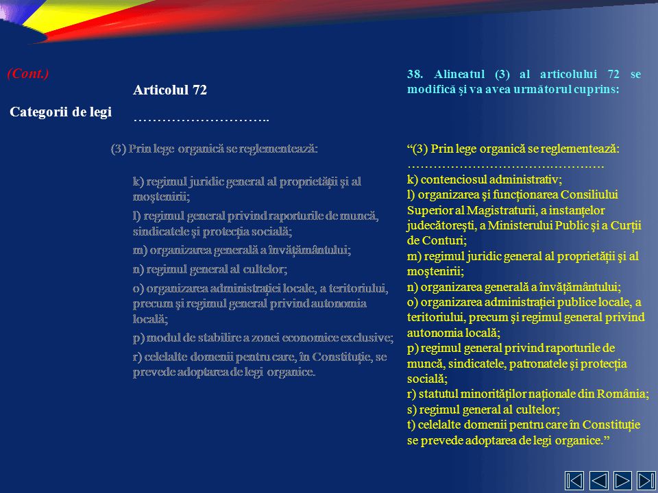 Constituţia României Principii generaleTITLUL I TITLUL II - Drepturile,  libertăţile şi îndatoririle fundamentale TITLUL III- Autorităţile publice.  - ppt download