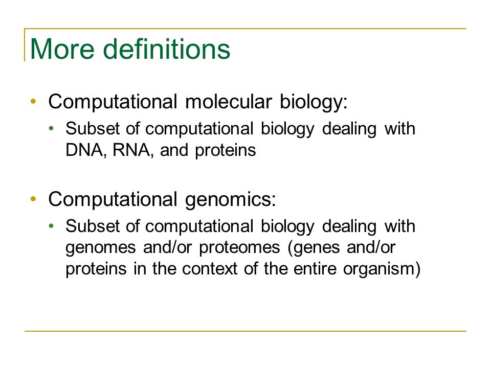 Additional references if biology background is needed