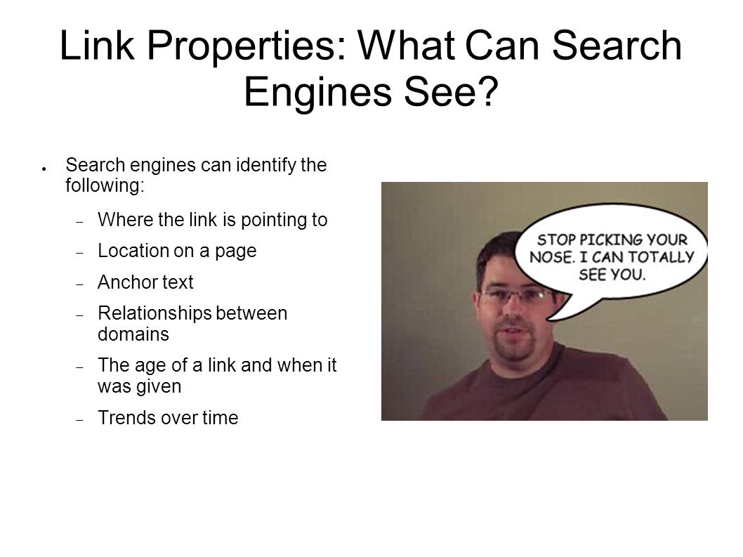 Link Properties: What Can Search Engines See.