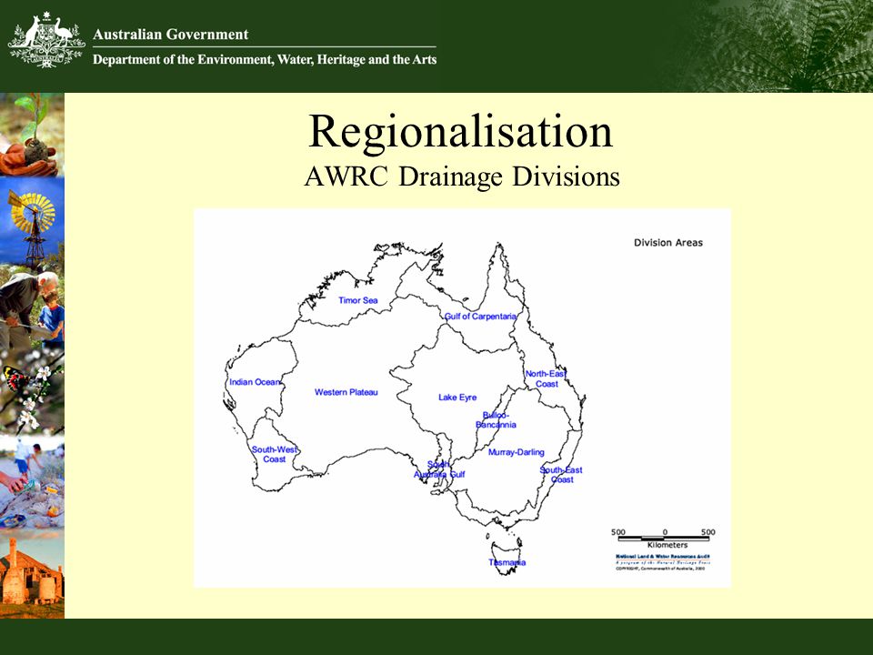 Regionalisation AWRC Drainage Divisions