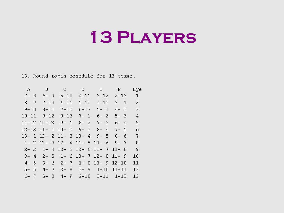 12 Players