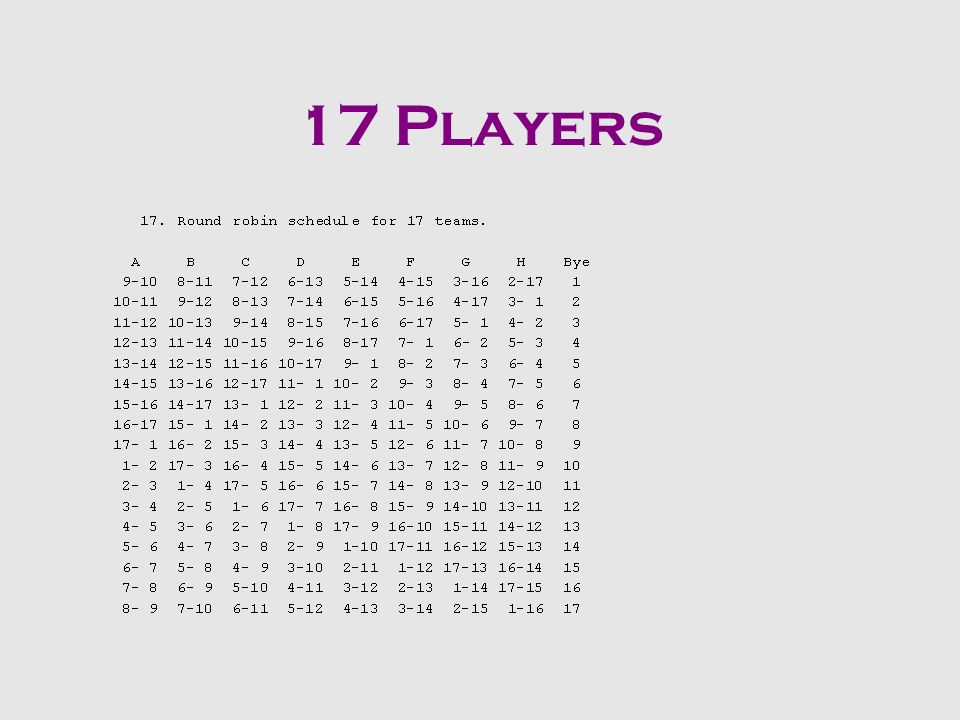 16 Players
