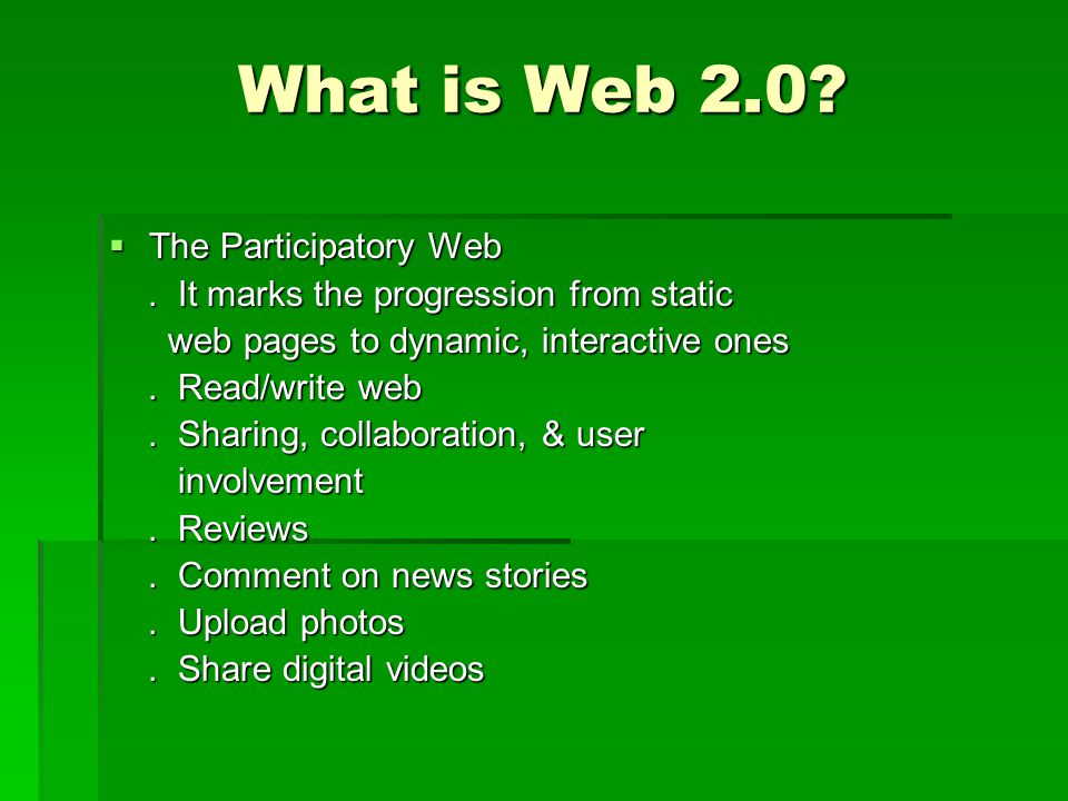 WEB 2.0 What is a web 2.0? Why is it important? How can it work for  teachers, librarians and information professionals? - ppt download