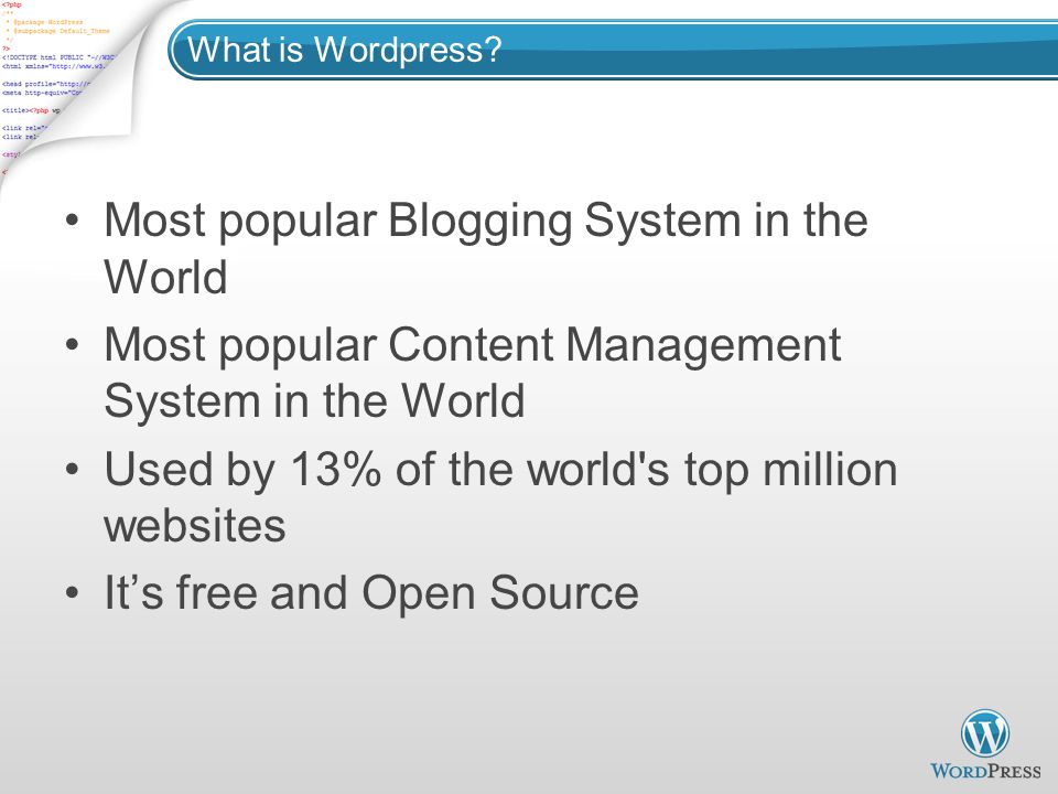 What is Wordpress.