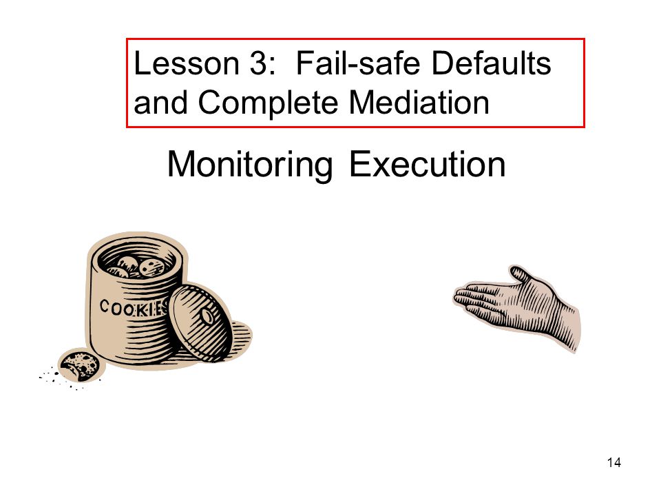 14 Monitoring Execution Lesson 3: Fail-safe Defaults and Complete Mediation