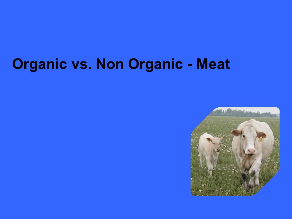 Organic vs. Non Organic - Meat