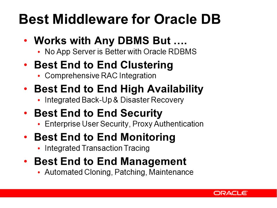 Best Middleware for Oracle DB Works with Any DBMS But ….