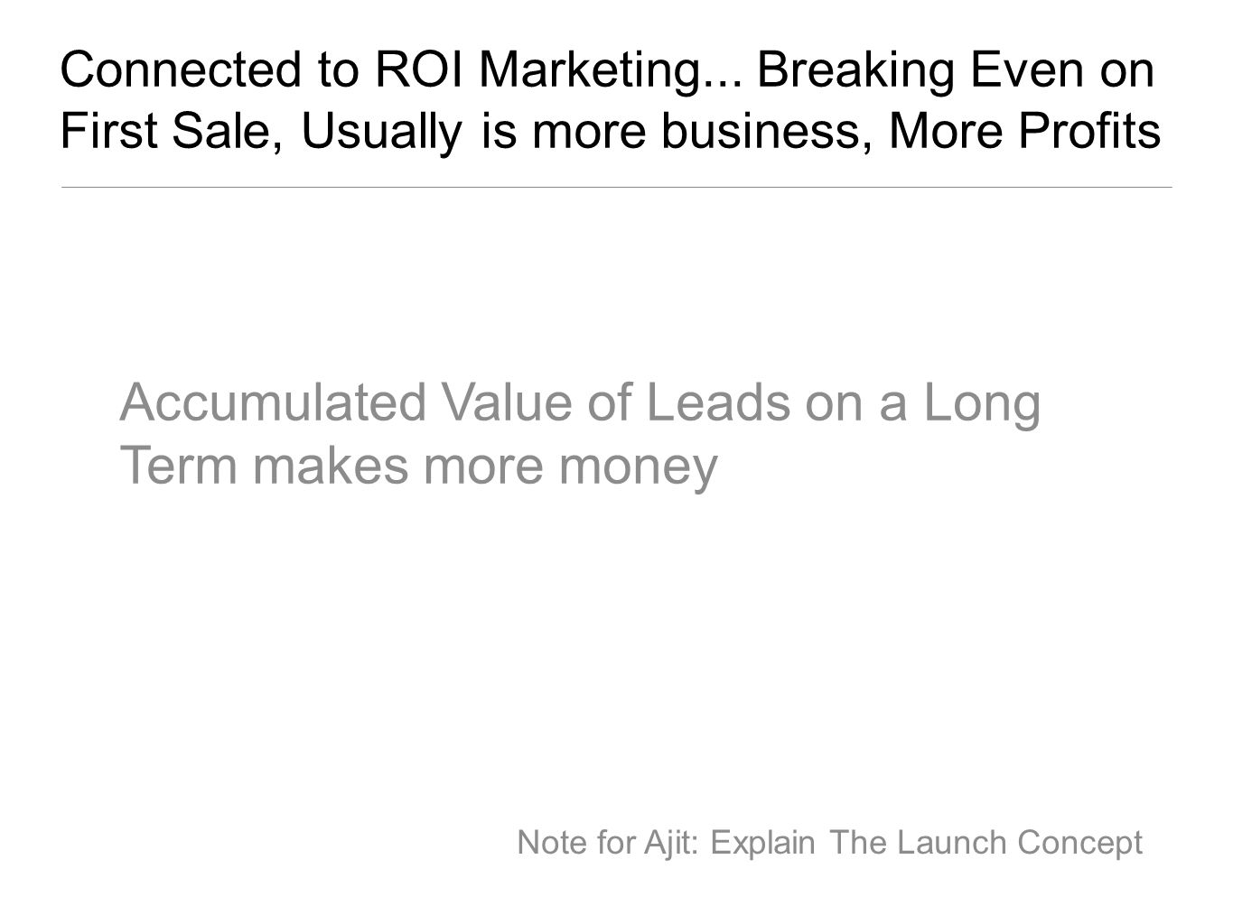 Connected to ROI Marketing...
