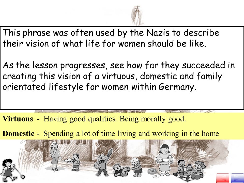 This phrase was often used by the Nazis to describe their vision of what life for women should be like.