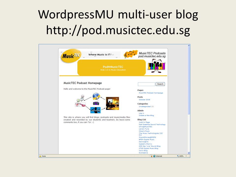 WordpressMU multi-user blog