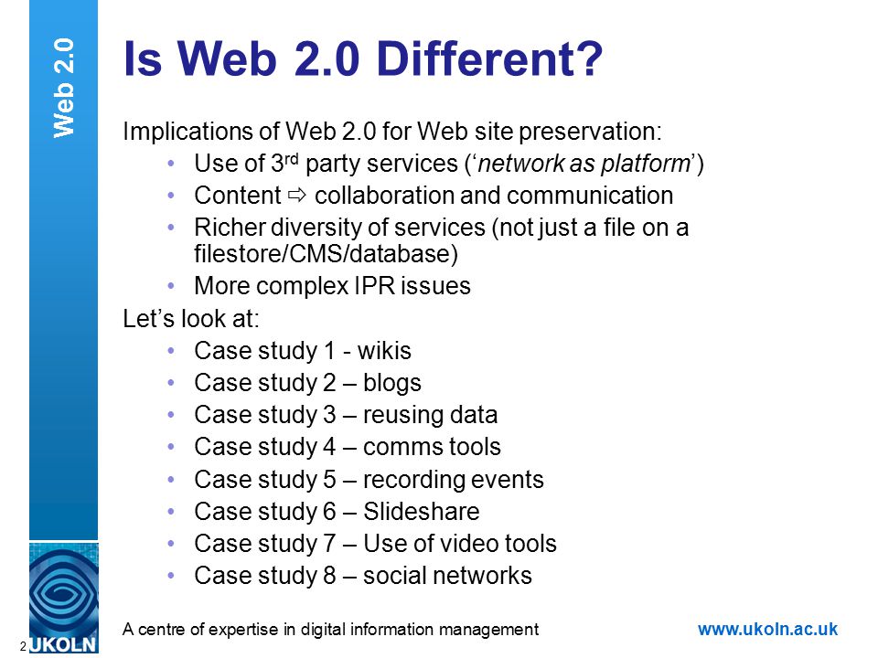 A centre of expertise in digital information managementwww.ukoln.ac.uk ...