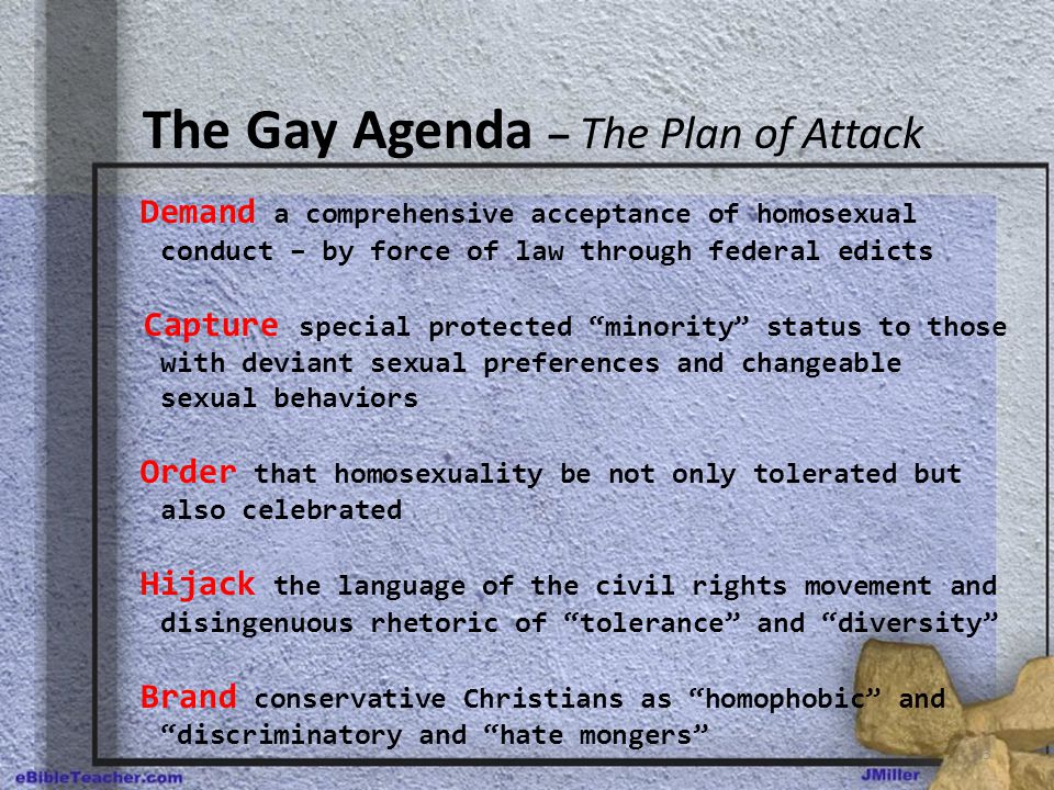 Gay agenda ladies