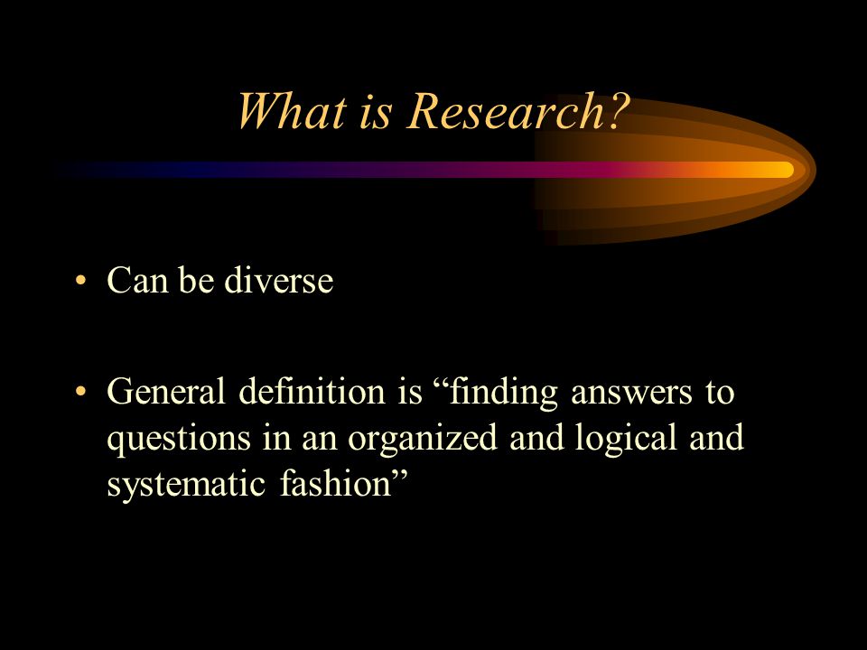 What is Research.