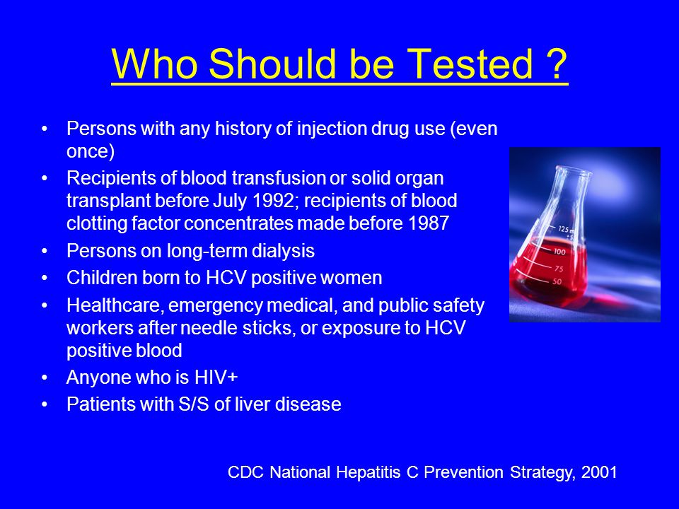 Who Should be Tested .