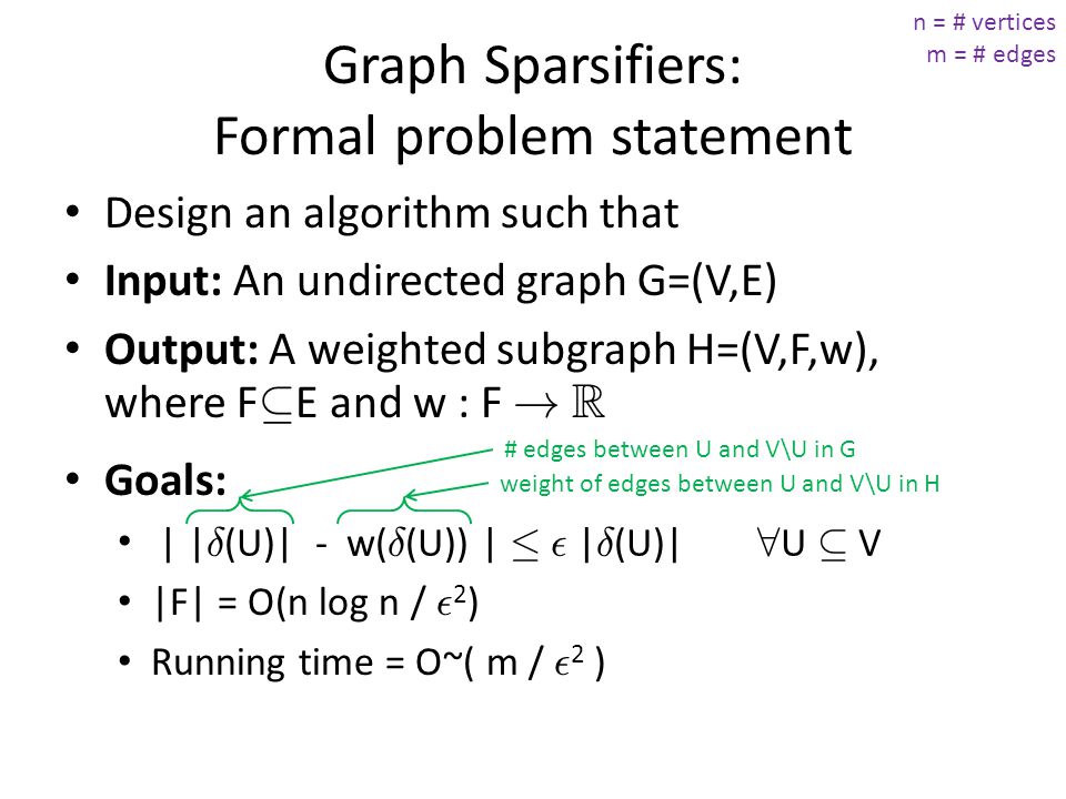 Graph Sparsifiers By Edge Connectivity And Random Spanning Trees Nick Harvey U Waterloo Department Of Combinatorics And Optimization Joint Work With Isaac Ppt Download Graph Sparsifiers By Edge Connectivity And Random Spanning Trees Nick Harvey U Waterloo Department Of Combinatorics And Optimization Joint Work With Isaac Ppt Download