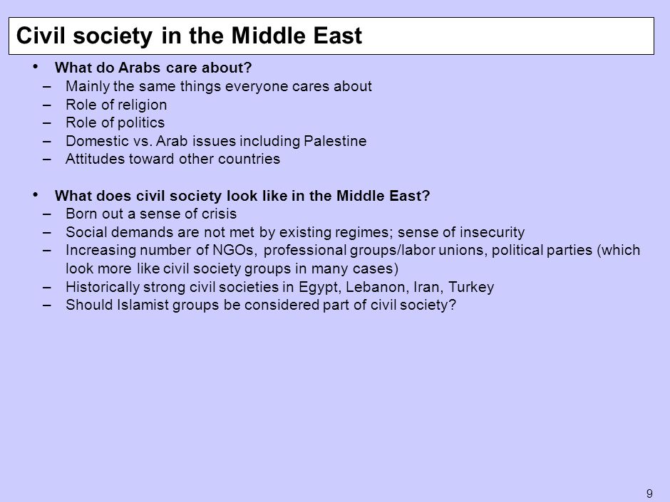 9 What do Arabs care about.