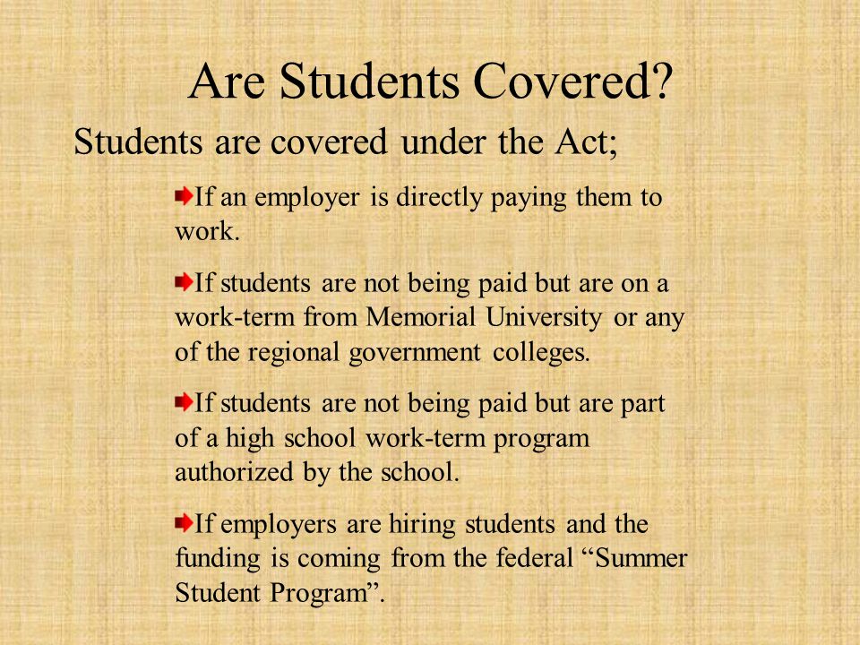 Are Students Covered.