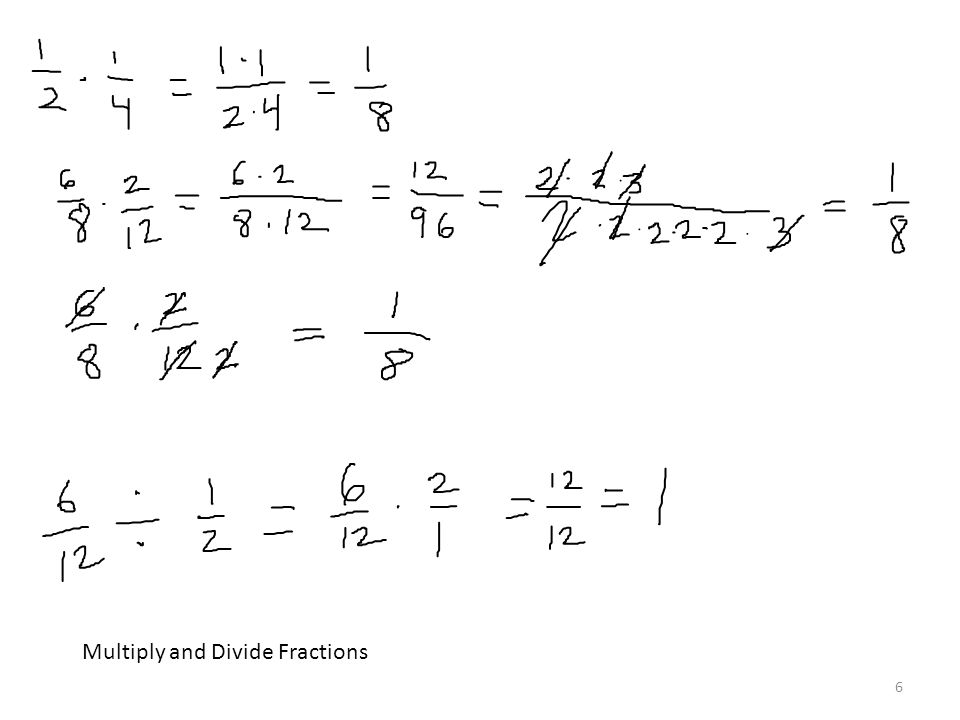 Multiply and Divide Fractions 6