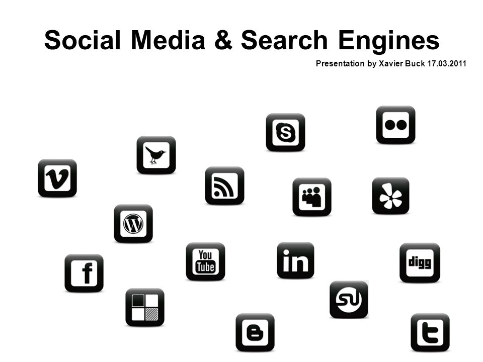 Social Media & Search Engines Presentation by Xavier Buck
