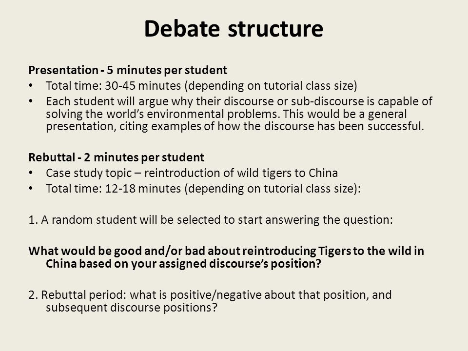 eco discourse and politics part two debate preparations case study
