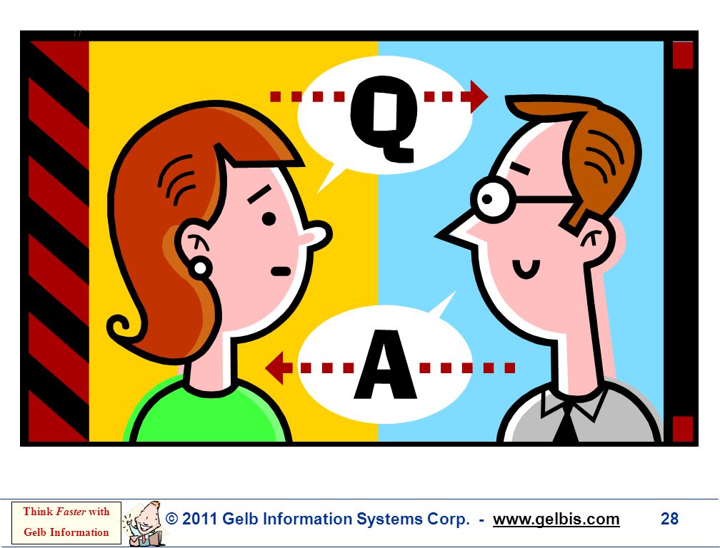 © 2011 Gelb Information Systems Corp Think Faster with Gelb Information