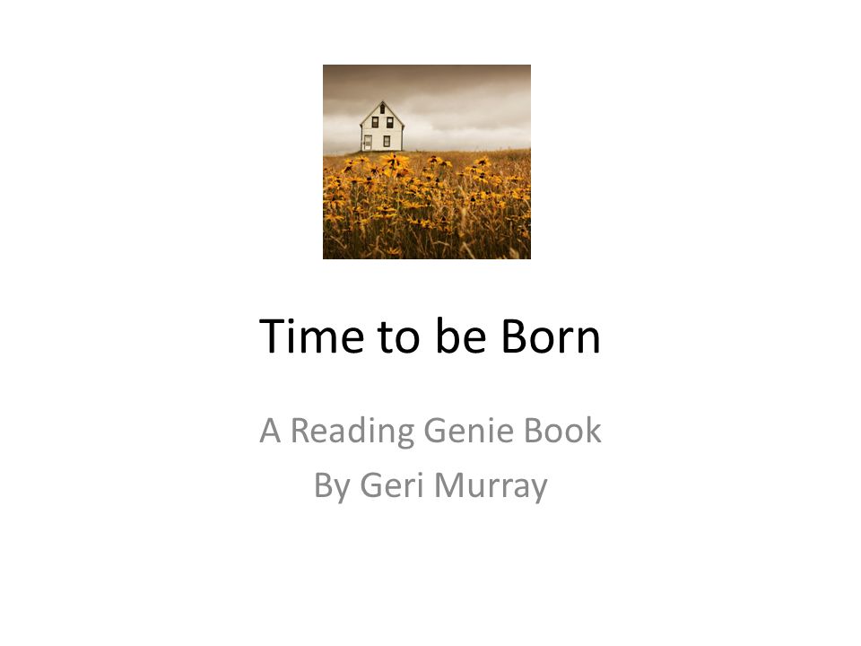 Time to be Born A Reading Genie Book By Geri Murray