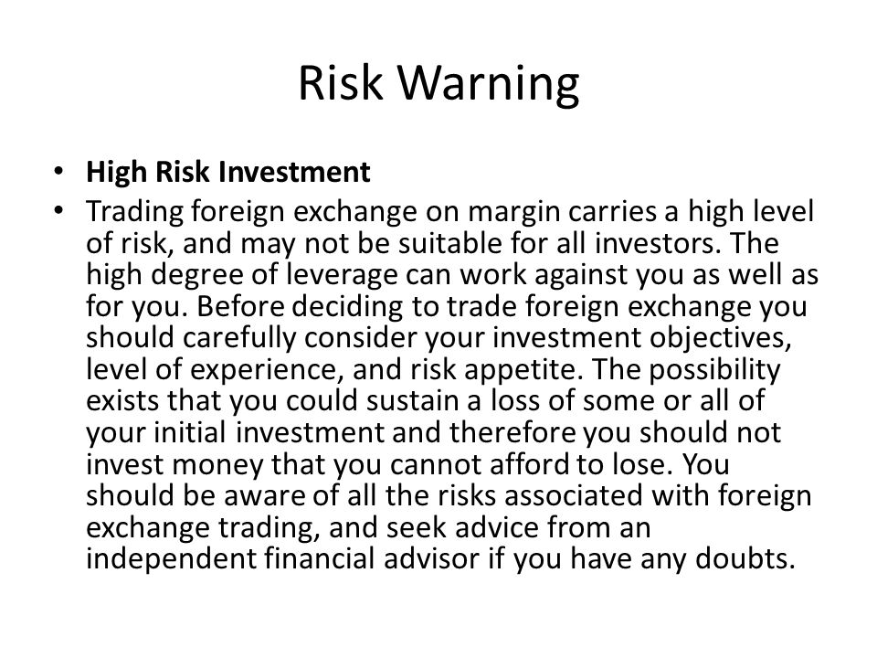 forex risk warning