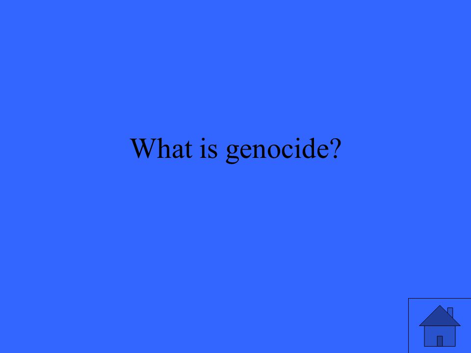 What is genocide