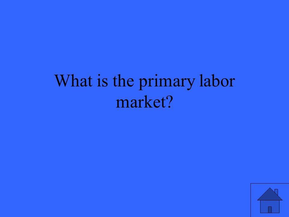 What is the primary labor market