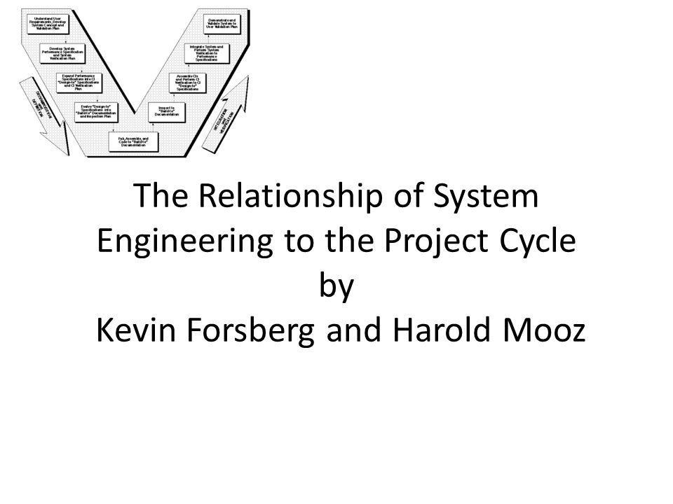 The Relationship of System Engineering to the Project Cycle by Kevin Forsberg and Harold Mooz