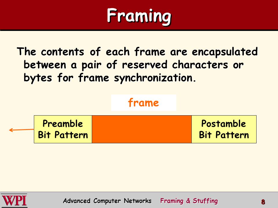 Framing And Stuffing Advanced Computer Networks Framing Stuffing Outline Synchronous Vs Asynchronous Transmissions Asynchronous Character Transmissions Ppt Download