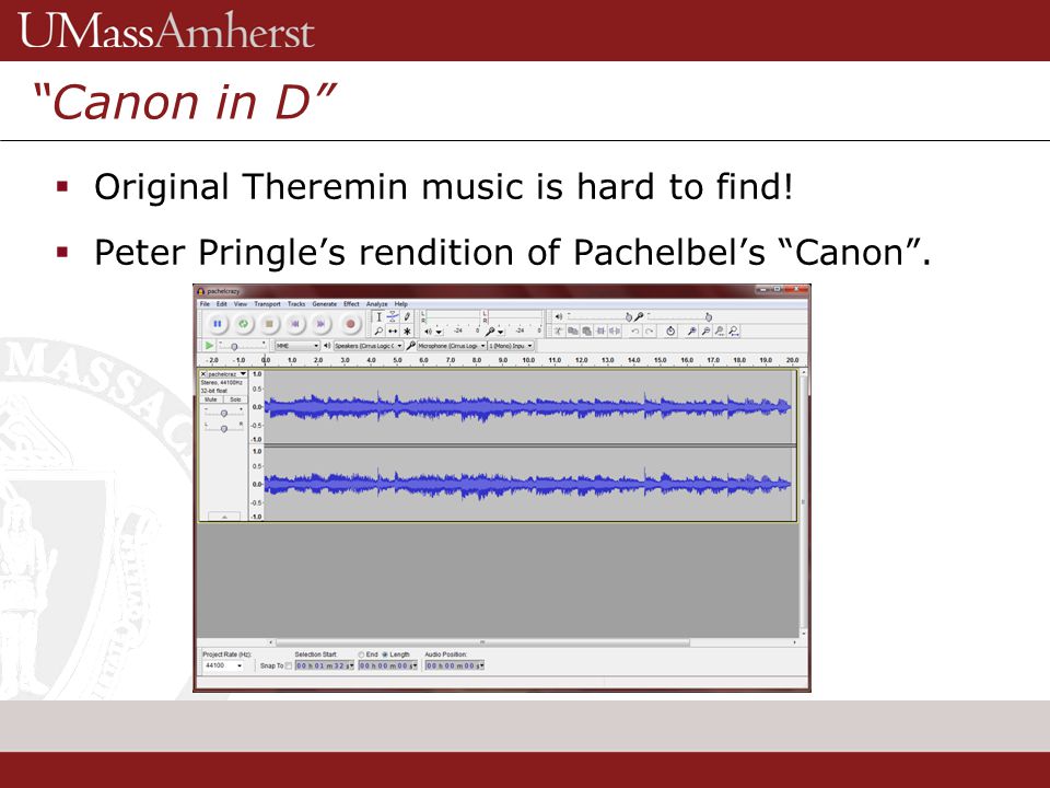 22 Grenzebach Glier & Associates, Inc. Canon in D  Original Theremin music is hard to find.
