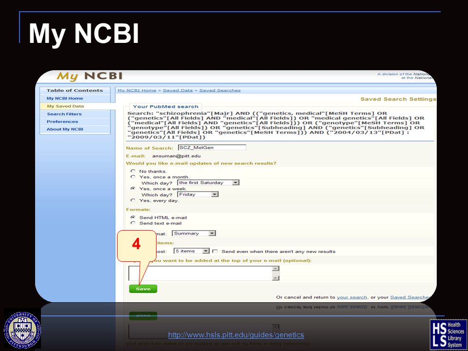 My NCBI   4