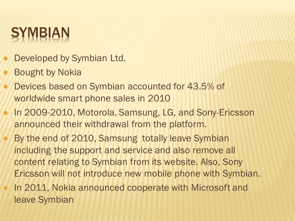 Developed by Symbian Ltd.