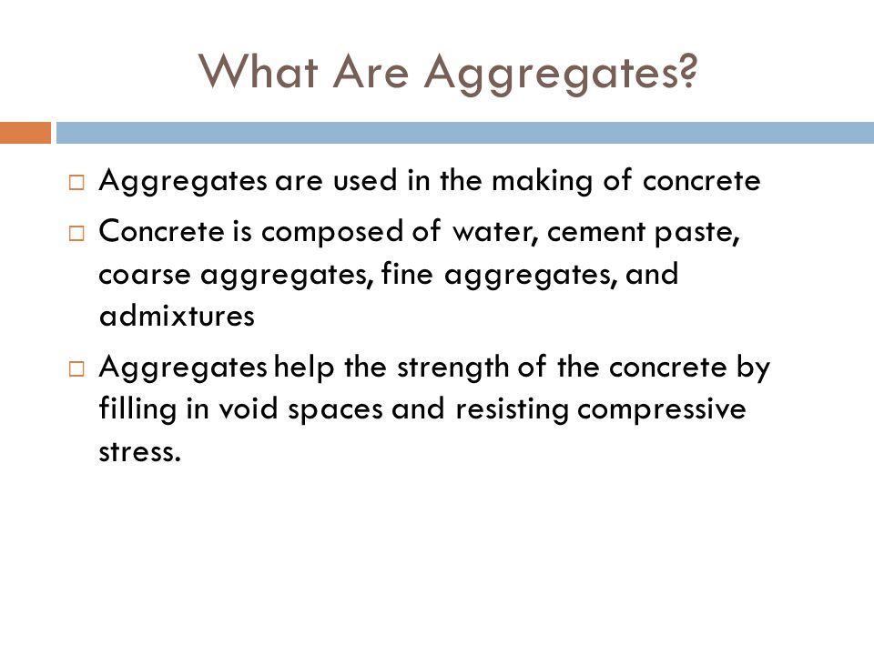 What Are Aggregates.