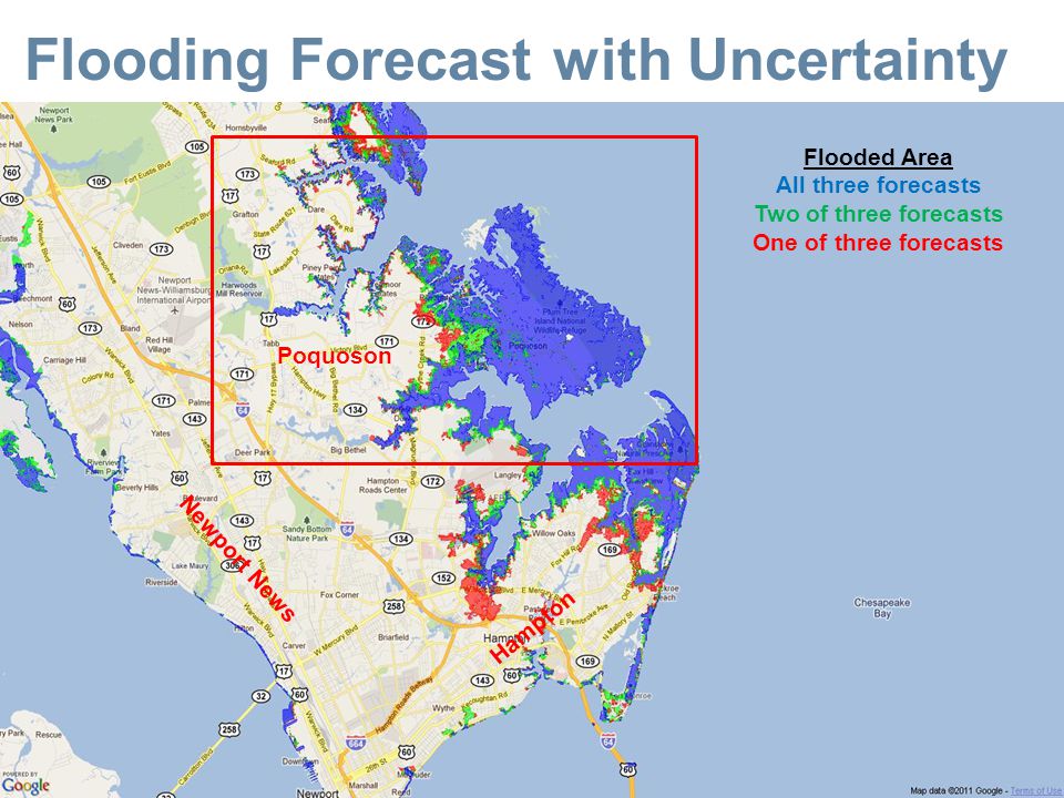 Company Confidential/Proprietary Flooding Forecast with Uncertainty 14 Flooded Area All three forecasts Two of three forecasts One of three forecasts Poquoson Hampton Newport News