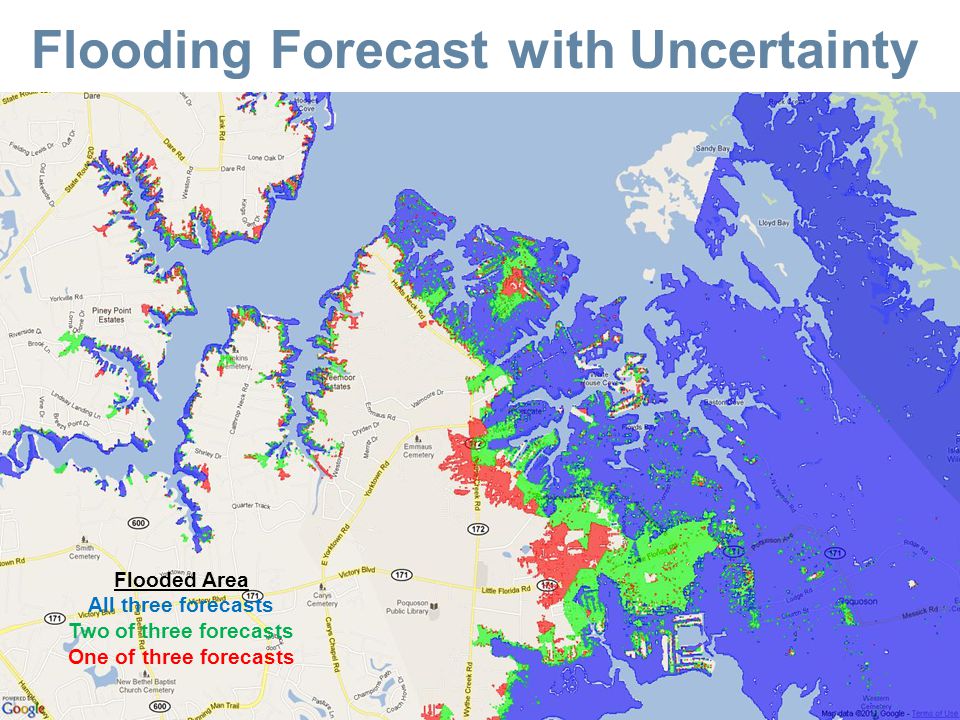 Company Confidential/Proprietary Flooding Forecast with Uncertainty 15 Flooded Area All three forecasts Two of three forecasts One of three forecasts