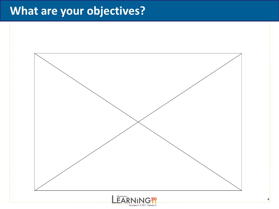 4 What are your objectives