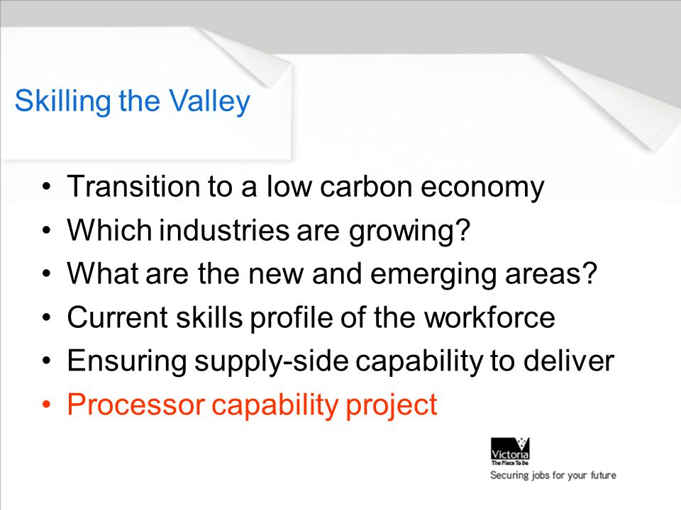 Transition to a low carbon economy Which industries are growing.