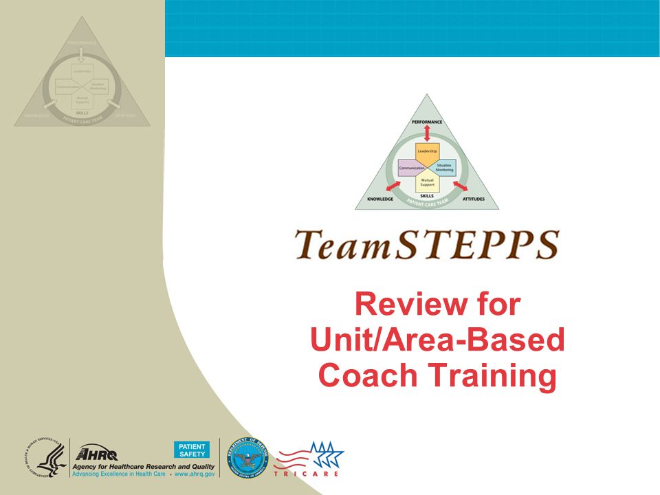 Review for Unit/Area-Based Coach Training