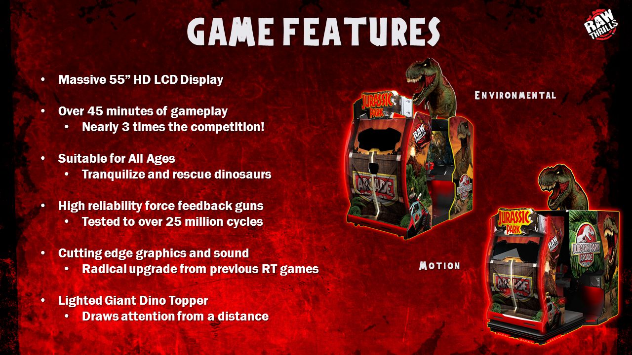 Raw Thrills Presents Jurassic Park Arcade Based On The Hit Movie Franchise Based On The Hit Movie Franchise Over 3 Years Of Ground Breaking Research Ppt Download Raw Thrills Presents Jurassic Park Arcade Based On The Hit Movie Franchise Based On The Hit Movie Franchise Over 3 Years Of Ground Breaking Research Ppt Download